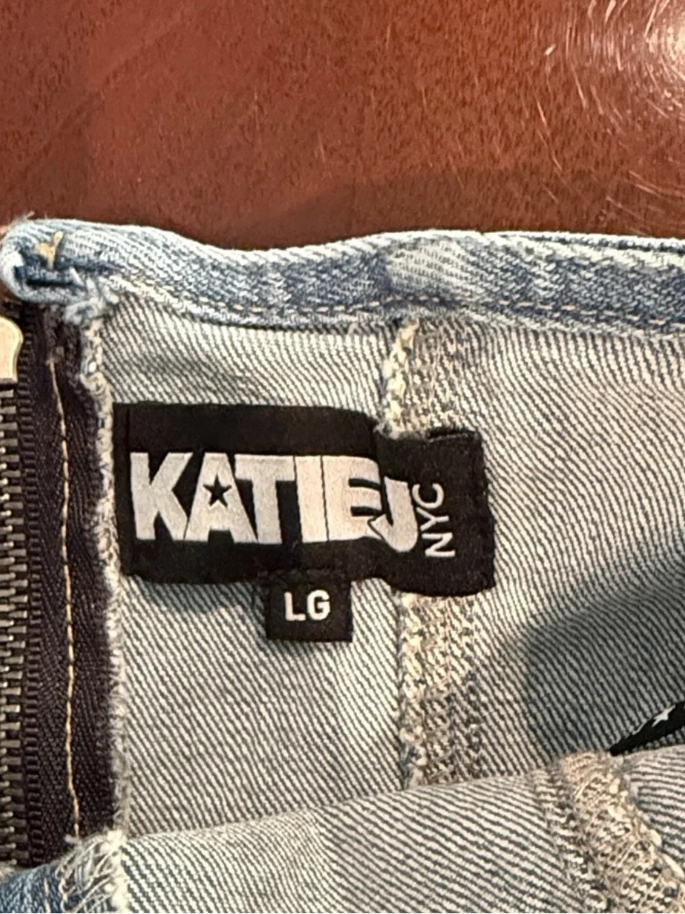 Katie J NYC Light Blue Denim Corset Dress